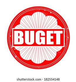 buget grunge stamp with on vector illustration