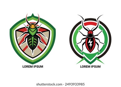 Bug-Free Brand Logo: Create a clean and hygienic image. Customizable vector for pest control businesses.