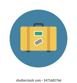 buggage glyph flat vector icon