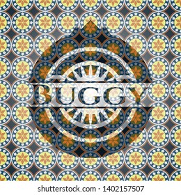Buggy arabesque style badge. arabic decoration.