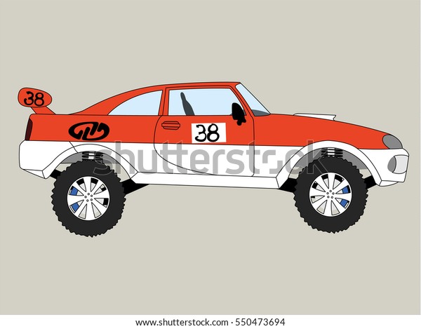 Buggy car orange\
vector illustration\
isolated