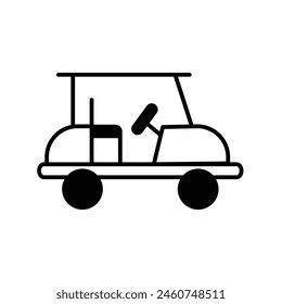 buggy car with white background vector stock illustration