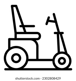 Buggy electric wheelchair icon outline vector. Scooter chair. Mobility power