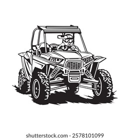 Buggy Extreme Adventure Race Sport vector illustration, good for team  and racing club logo also t shirt design