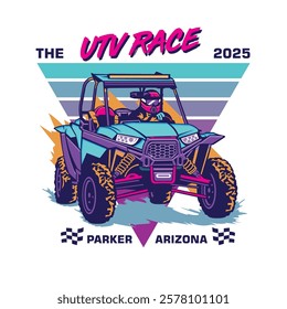 Buggy Extreme Adventure Race Sport vector illustration, good for team  and racing club logo also t shirt design