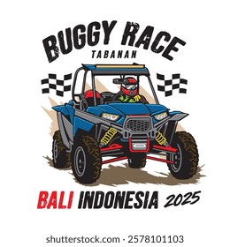 Buggy Extreme Adventure Race Sport vector illustration, good for team  and racing club logo also t shirt design