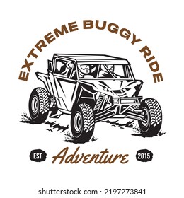 Buggy Extreme Adventure Trip Race Sport Vector Illustration, Good For Team  And Racing Club Logo Also Tshirt Design