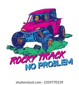 Buggy Extreme Adventure Trip Race Sport vector illustration, good for team  and racing club logo also t shirt design