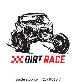 Buggy Extreme Sport vector illustration, good for tshirt design team and racing club logo 