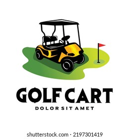 Buggy golf cart logo illustration vector