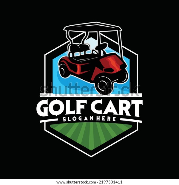 Buggy  Golf cart
logo vector with emblem
style