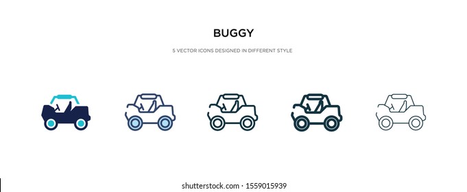 buggy icon in different style vector illustration. two colored and black buggy vector icons designed in filled, outline, line and stroke style can be used for web, mobile, ui