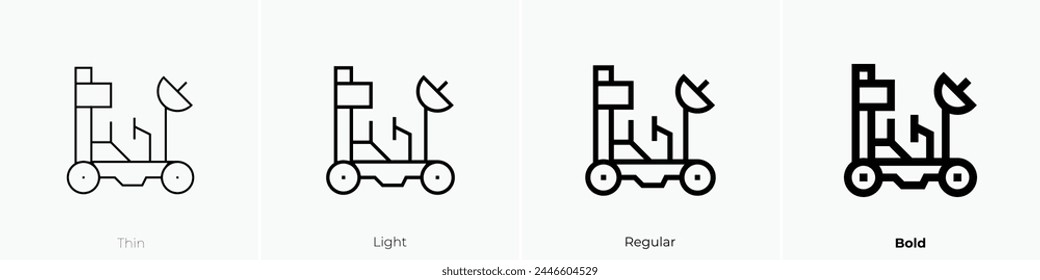 buggy icon. Thin, Light Regular And Bold style design isolated on white background
