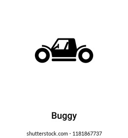 Buggy icon vector isolated on white background, logo concept of Buggy sign on transparent background, filled black symbol