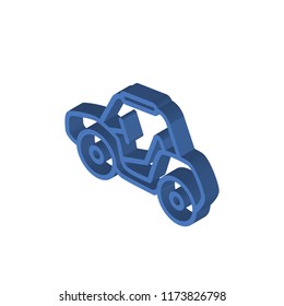 Buggy isometric left top view 3D icon