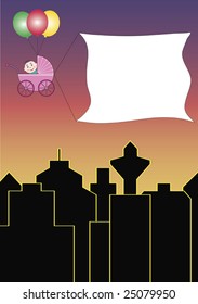 buggy over the city. Designed for content to be added
