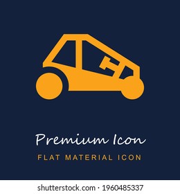 Buggy premium material ui ux isolated vector icon in navy blue and orange colors svg