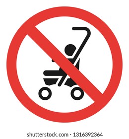 Buggy strollers symbol icon. Simple illustration of buggy strollers symbol vector icon for web design isolated on white background