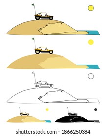 Buggy at sunset, Northeastern Brazil