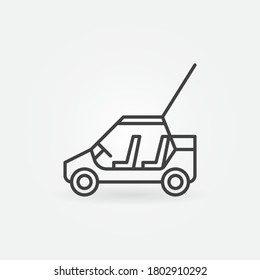 Icono de concepto de vector de vehículo defectuoso o estilo de inicio de sesión