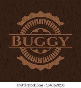 Buggy wood icon or emblem. Vector Illustration.