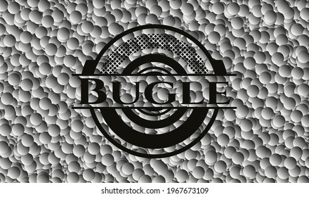 Bandera oscura de burbujas con fondo de burbujas grises. Ilustración vectorial. Detallado. 