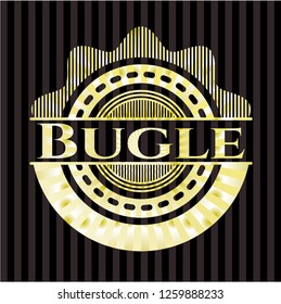 Bugle gold shiny badge