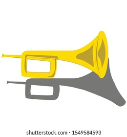 bugle musical instruments design by illustration
