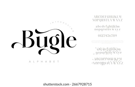 Bugle Stylish Decorative Serif Display Alphabet Font for Branding