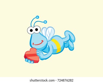 bugs cartoon  with heart 