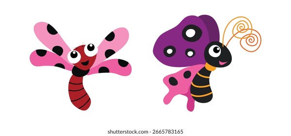 Coleção de bugs, design de vetores de insetos