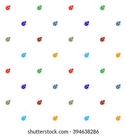 Bugs colorful on white seamless pattern texture.