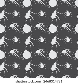 Bugs And Grasshoppers Seamless Vector Pattern Design