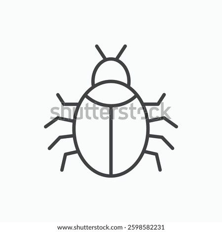 Bugs icon isolated on white background