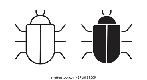 Bugs icon for mobile app, editable designs