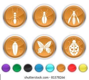 bugs icons,each color icon is set on a different layer