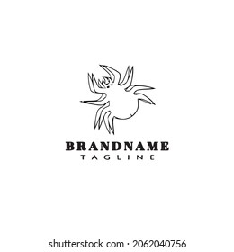 bugs logo cartoon icon design template black modern isolated vector