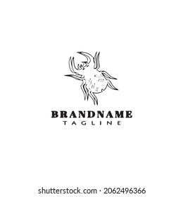 bugs logo cartoon icon design template black modern vector illustration