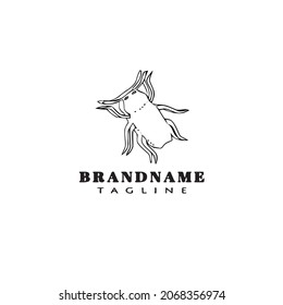 bugs logo cartoon icon design template black modern isolated illustration