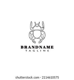 Logo-Cartoon-Design schwarz, moderne einzelne Vektorgrafik