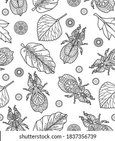 bugs mandala design for pattern or t shirt design print