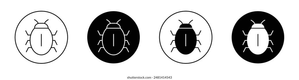 Bugs outlined icon vector collection.