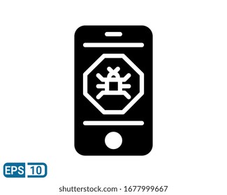 Fehler im Telefonsymbol. Einfache dünne Linie, Vektorillustration der Kriminalität Ermittlungssymbole für ui und ux, Website oder mobile Anwendung. Symbol im Stil von Glyph. EPS10