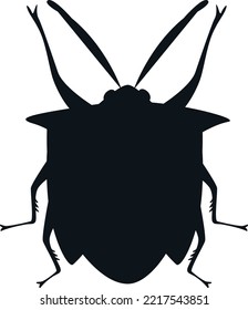 Bugs species sihouette vector art and illustration