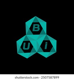 BUI creative minimalist letter logo. BUI unique vector initials alphabet letter logo design
