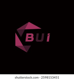 BUI creative minimalist letter logo. BUI unique vector initials alphabet letter logo design
