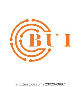 BUI letter design. BUI letter technology logo design on white background. BUI Monogram logo design for entrepreneur and business