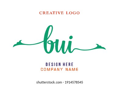 BUI lettering logo is simple, easy to understand and authoritative