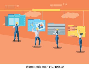 buiders and data folder with webpage under cosntruction