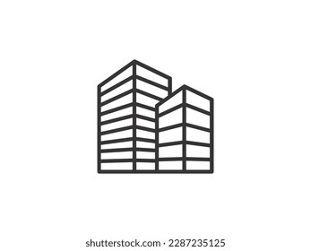 buiding icons, such as city, factory, apartment, condominium, town